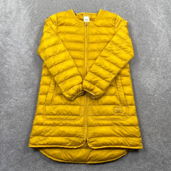 Herschel Supply Co. Jackets & Blazers - Herschel Supply Co Puffer Jacket Yellow Quilted LS Collarless Women's S